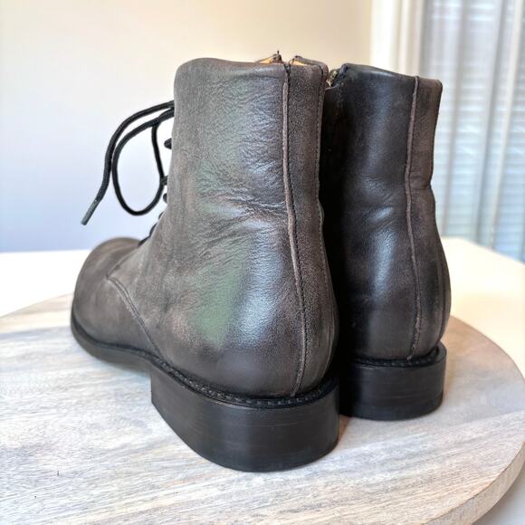 Freebird by Steven Paxton Lace Up Ankle Boots Gray Leather Men’s 11 main image 7